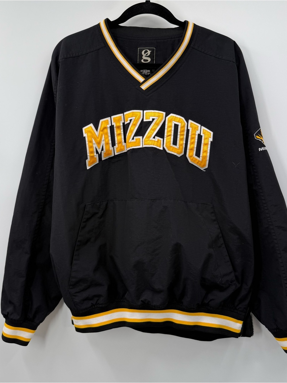 Mizzou Black & Gold V-Neck Pullover Sweatshirt